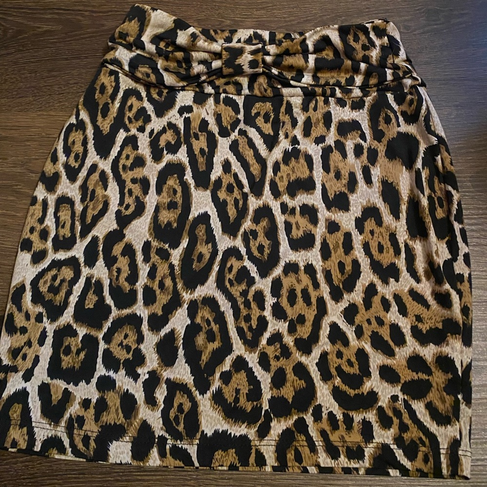 xxs leopard bow skirt
